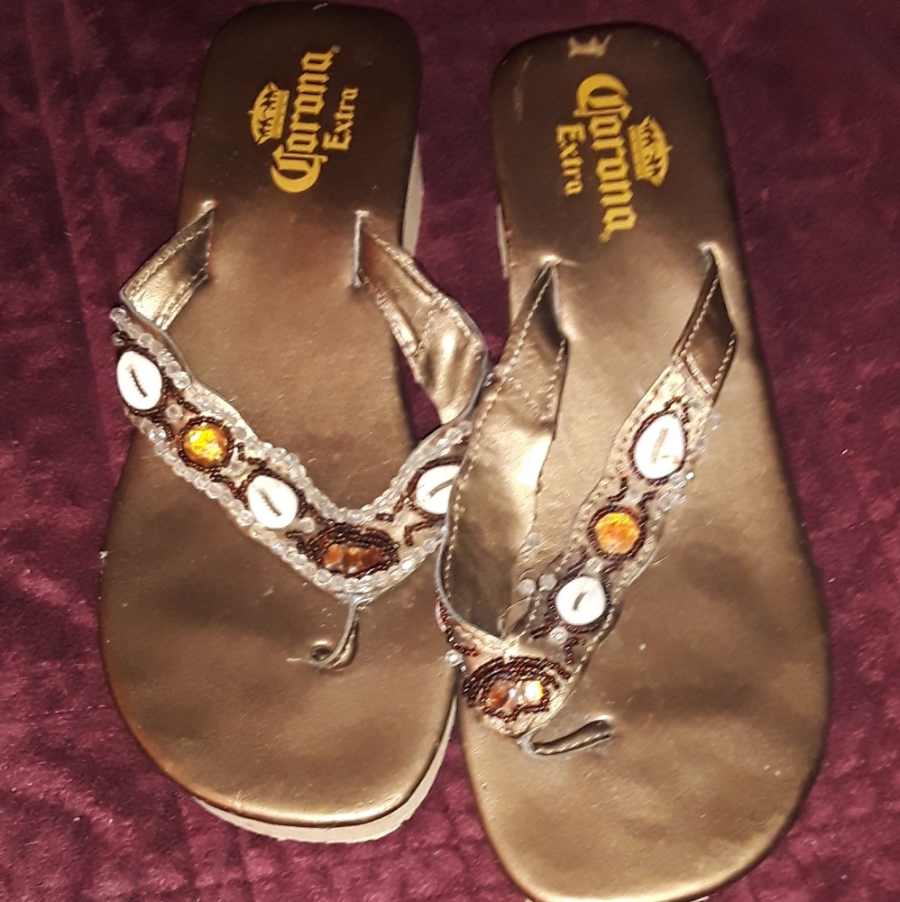 Corona Beaded Sandals